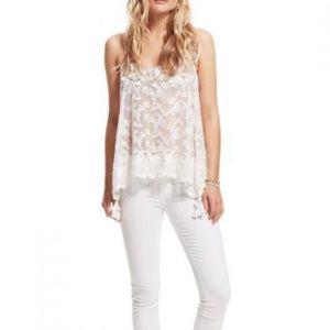 Calypso St. Barth Nearra lace tank with beading